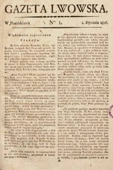 Gazeta Lwowska. 1816, nr 1