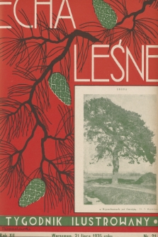 Echa Leśne : tygodnik ilustrowany : organ Związku Leśników R. P., Rodziny Leśnika i Przysposobienia Wojskowego Leśników. 1935, nr 21