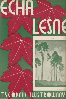 Echa Leśne : tygodnik ilustrowany : organ Związku Leśników R. P., Rodziny Leśnika i Przysposobienia Wojskowego Leśników. 1935, nr 22