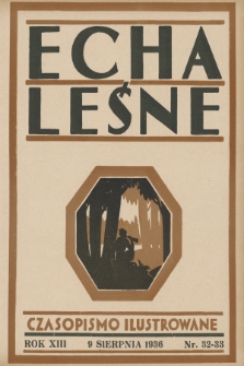 Echa Leśne : tygodnik ilustrowany : organ Związku Leśników R. P., Rodziny Leśnika i Przysposobienia Wojskowego Leśników. 1936, nr 32/33