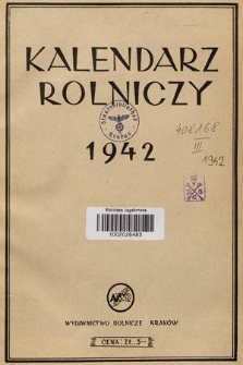 Kalendarz Rolniczy 1942