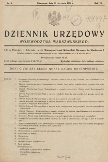 Dziennik Urzędowy Województwa Warszawskiego. 1928, nr 1