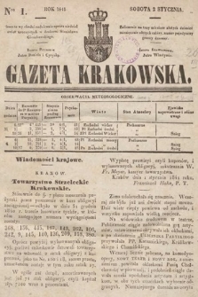 Gazeta Krakowska. 1841, nr 1