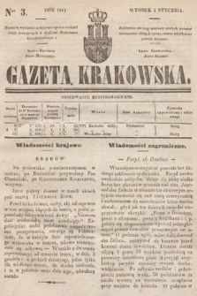 Gazeta Krakowska. 1841, nr 3