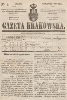 Gazeta Krakowska. 1841, nr 4