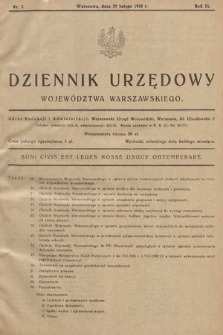 Dziennik Urzędowy Województwa Warszawskiego. 1928, nr 2