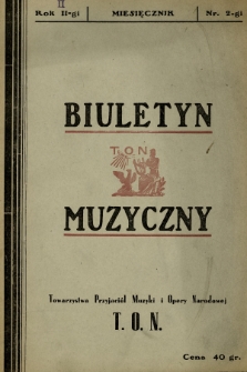 Biuletyn Muzyczny T.O.N. 1934, nr 2-gi