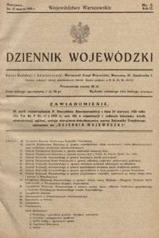 Dziennik Wojewódzki : Województwo Warszawskie. 1928, nr 3