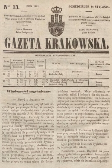 Gazeta Krakowska. 1841, nr 13