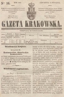 Gazeta Krakowska. 1841, nr 16
