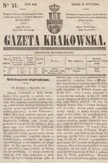 Gazeta Krakowska. 1841, nr 21