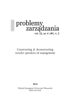 Problemy Zarządzania. Vol. 12, 2014, nr 4, t. 2