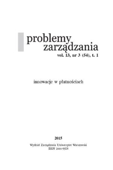 Problemy Zarządzania. Vol. 13 (2015) nr 3 t. 1