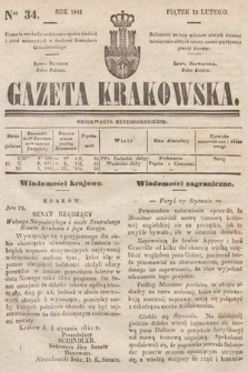 Gazeta Krakowska. 1841, nr 34