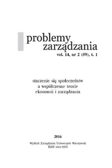 Problemy Zarządzania. Vol. 14 (2016) nr 2, t. 1