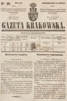 Gazeta Krakowska. 1841, nr 36