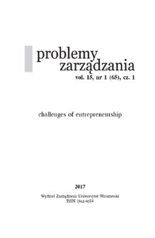 Problemy Zarządzania. Vol. 15 (2017) nr 1, t. 1