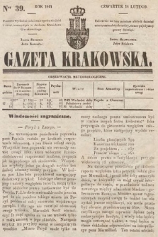 Gazeta Krakowska. 1841, nr 39