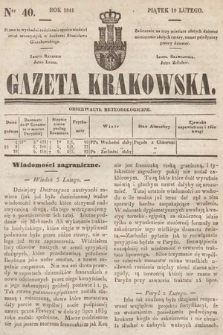 Gazeta Krakowska. 1841, nr 40