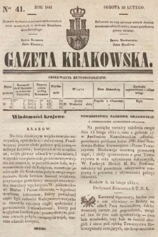 Gazeta Krakowska. 1841, nr 41