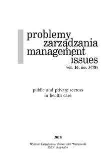 Problemy Zarządzania. Vol. 16, 2018, nr 5