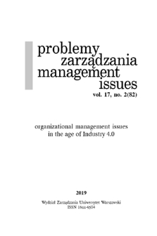 Problemy Zarządzania. Vol. 17 (2019) nr 2