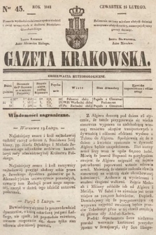 Gazeta Krakowska. 1841, nr 45