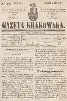 Gazeta Krakowska. 1841, nr 47