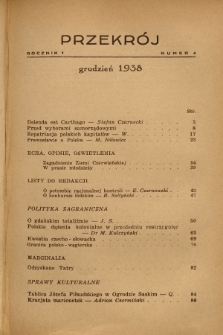 Przekrój : miesięcznik poświęcony sprawom Polski. 1938, nr 4 + wkładki