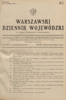Warszawski Dziennik Wojewódzki : na obszar Województwa Warszawskiego. 1928, nr 9