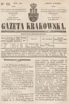 Gazeta Krakowska. 1841, nr 65