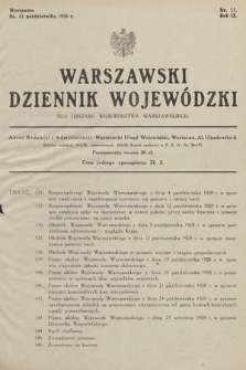 Warszawski Dziennik Wojewódzki : dla obszaru Województwa Warszawskiego. 1928, nr 11