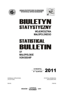 Biuletyn Statystyczny Województwa Małopolskiego. R. 13, 2011, kw. 3