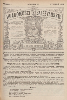 Wiadomości Salezyańskie. R.2, 1898, Nr 1