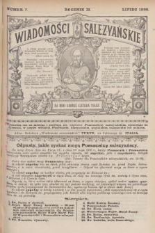 Wiadomości Salezyańskie. R.2, 1898, Nr 7