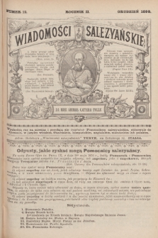 Wiadomości Salezyańskie. R.2, 1898, Nr 12