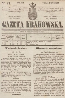 Gazeta Krakowska. 1841, nr 83