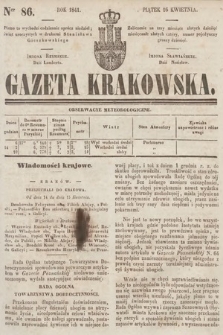 Gazeta Krakowska. 1841, nr 86