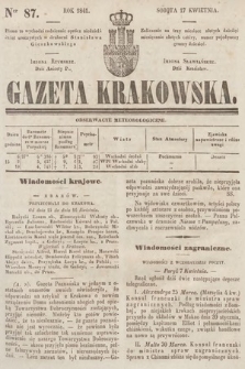 Gazeta Krakowska. 1841, nr 87