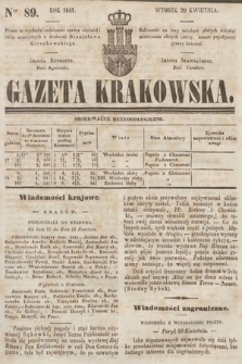 Gazeta Krakowska. 1841, nr 89