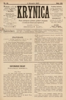 Krynica : pismo poświęcone sprawom polskich zdrojowisk. 1887, nr 12