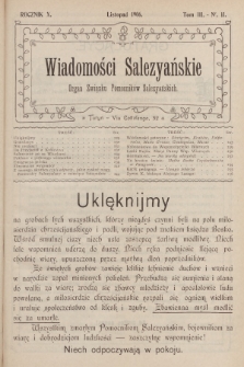 Wiadomości Salezyańskie : organ Związku Pomocników Salezyańskich. R.10, 1906, Nr 11