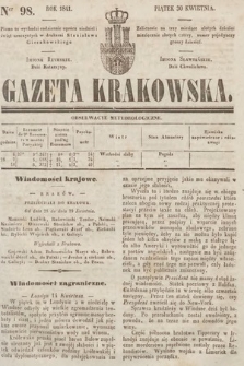 Gazeta Krakowska. 1841, nr 98