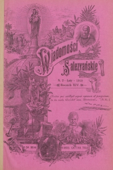 Wiadomości Salezyańskie : organ Związku Pomocników Salezyańskich. R.14, 1910, Nr 2