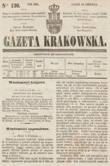 Gazeta Krakowska. 1841, nr 136