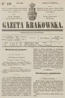 Gazeta Krakowska. 1841, nr 137