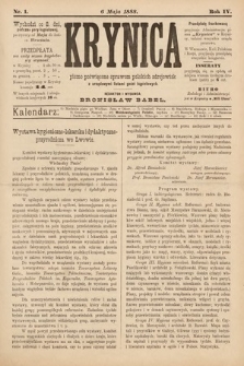 Krynica : pismo poświęcone sprawom polskich zdrojowisk. 1888, nr 1