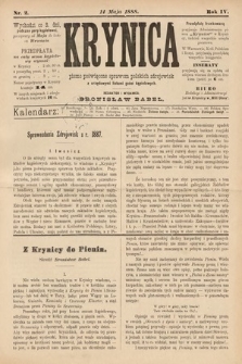 Krynica : pismo poświęcone sprawom polskich zdrojowisk. 1888, nr 2