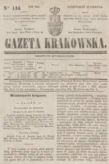 Gazeta Krakowska. 1841, nr 144