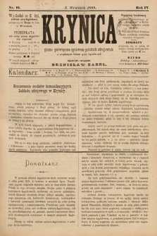 Krynica : pismo poświęcone sprawom polskich zdrojowisk. 1888, nr 16